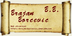 Brajan Borčević vizit kartica